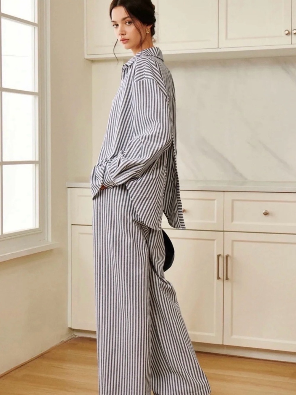 Commense 2 piece SET striped loungewear Large - Picture 5 of 11